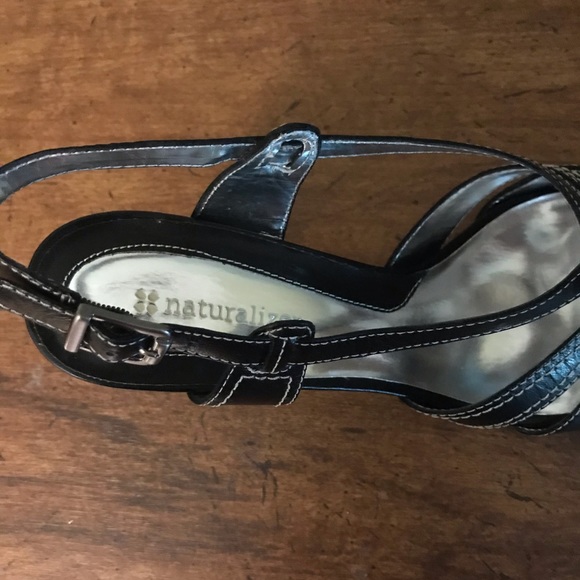 π2xHPπNIB Black Leather Slingback Naturalizer 8M - Picture 5 of 7